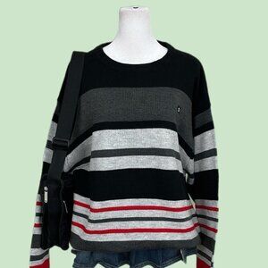 southpole y2k striped emo alt skater chunky knit sweater